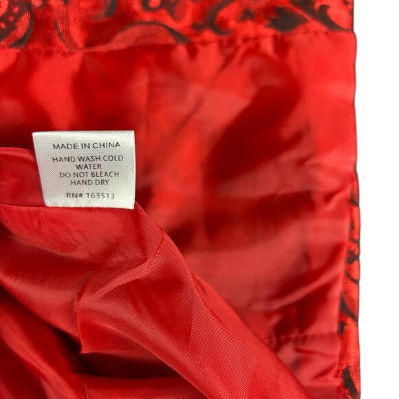 Design by Olivia Vest Women Size Large Red Jacquard Paisley 3 Button Waistcoat - Picture 10 of 12